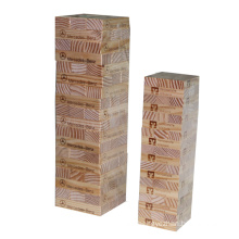 Natural Birch Wood 54 PCS Hot Selling Promotion Wooden Jenga Classic Game